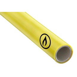 Rohrschelle, gelb zur Befestigung von Gasleitungen M8 + M10.