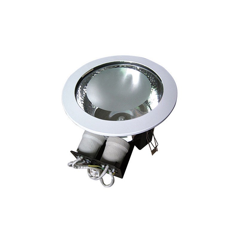 HL 606-Mat Chrom-75W-E27-Downlights / Energiesparlampen