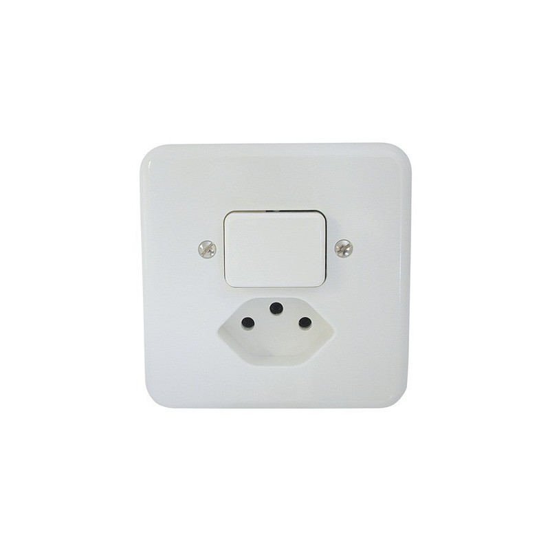Combinaison d'interrupteur marche/arrêt Mica UP SCH0/3/T13 blanc EL