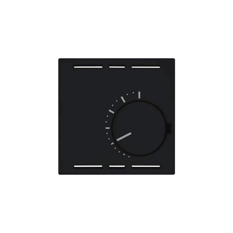 Edizio Due Abdeckung für Thermostat IP 20 schwarz ohne Schalter