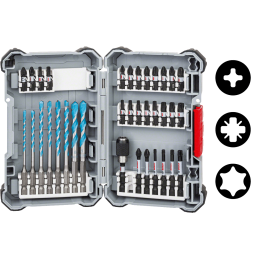Bosch Pick and Clic MultiConstruction Drill and Impact Control Schrauberbit-Set, 35-teilig