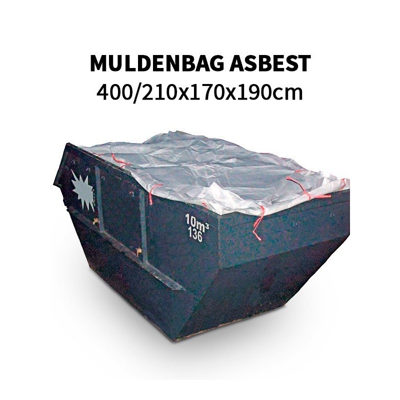 Muldenbag Asbest 400/210x170x190cm PACK(5,10,30,50,100,1000stk)