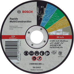 Bosch Trennscheiben Multi Construction – Rapido 100'er pack